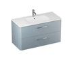 Britton Camberwell 2 Drawer Wall Hung Vanity Unit 1000mm - Dusty Blue - C100DDB
