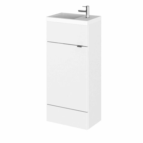 Hudson Reed Fusion Modern Compact Vanity Unit with 400mm Wide Basin - Gloss White - CBI121