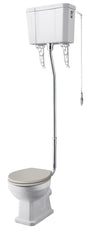 Launde Abbey Richmond High Level Pan with Cistern and Flush Pipe Kit - White