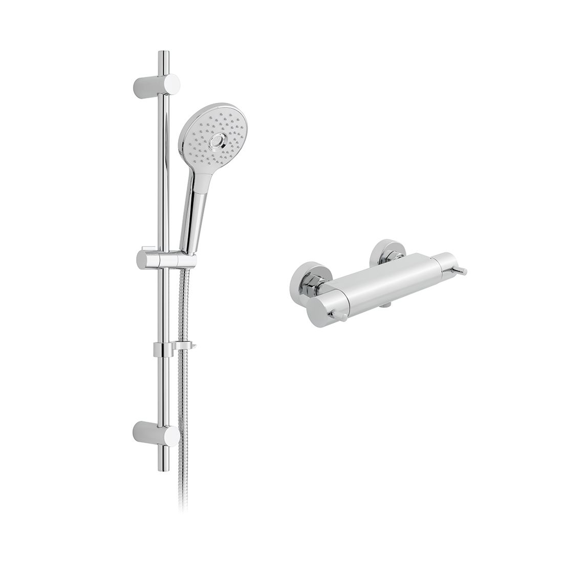 Vado Celsius Thermostatic Riser Rail Shower Kit - Chrome - CEL-1701-1/2-ORA-CP