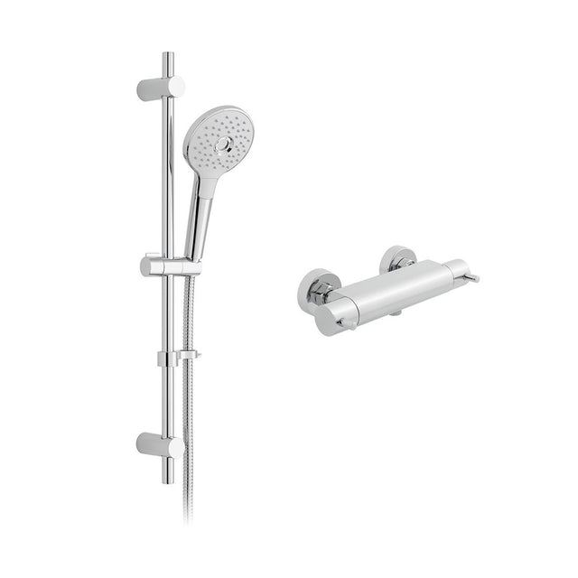 Vado Celsius Thermostatic Riser Rail Shower Kit - Chrome - CEL-1701-1/2-ORA-CP