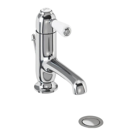 Burlington Chelsea Chrome Straight Spout Basin Mixer with Pop-Up Waste - CH20