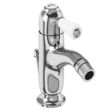 Burlington Chelsea Curved Spout Chrome Bidet Mixer with Pop-Up Waste - CH23
