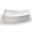 Cleargreen Left Handed Ecocurve white shower bath with smooth finish and reinforced Lucite Acrylic construction