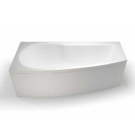 Cleargreen Left Handed Ecocurve white shower bath with smooth finish and reinforced Lucite Acrylic construction