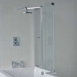 Cleargreen Right Handed 6mm glass hinged end panel bath screen with aluminium frame for EcoSquare baths, clear safety glass with protective coating