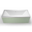 Cleargreen Double Ended Enviro rectangular white bath 1700mm by 750mm with high gloss finish and steel frame for stability