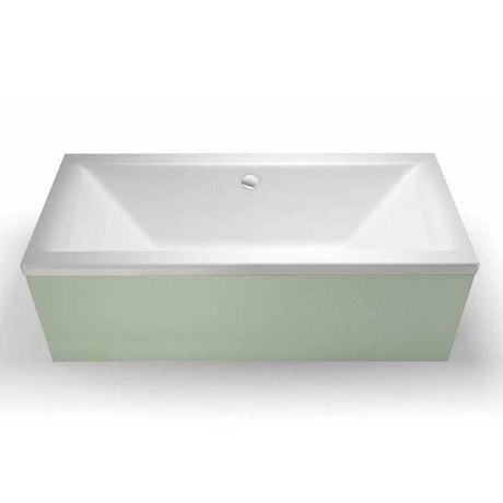 Cleargreen Double Ended Enviro rectangular white bath 1700mm by 750mm with high gloss finish and steel frame for stability