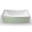 Cleargreen Double Ended Enviro rectangular white bath 1800mm with eco-friendly recycled baseboards and steel frame