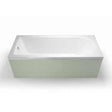 Cleargreen single ended reuse rectangular white bath 1700mm length x 800mm wide with gloss finish and reinforced steel frame