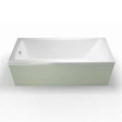 Cleargreen Single Ended rectangular white bath 1800mm x 800mm with high-gloss acrylic finish and reinforced steel legs