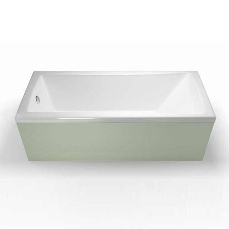 Cleargreen Single Ended rectangular white bath 1800mm x 800mm with high-gloss acrylic finish and reinforced steel legs