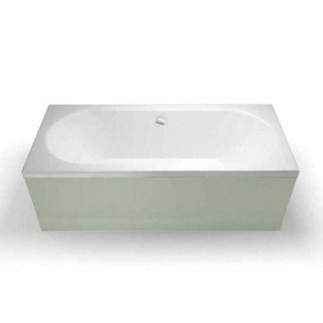 Cleargreen Double Ended Verde 1600mm x 750mm white rectangular bath with steel rod frame and Lucite Acrylic surface