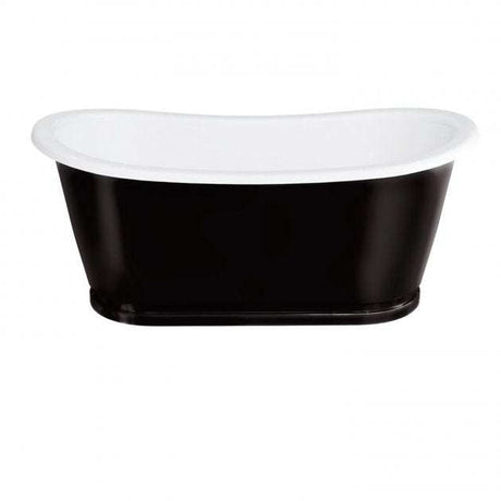 Clearwater Balthazar Freestanding double ended bath in black and white, 1675mm x 761mm, modern durable design