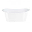 Clearwater Balthazar freestanding double ended bath in matt white, 1675mm length by 761mm wide