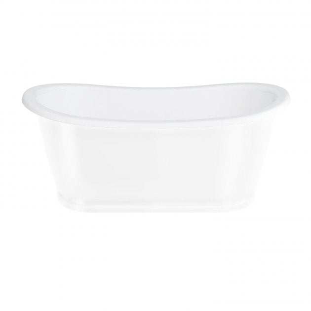 Clearwater Balthazar freestanding double ended bath in matt white, 1675mm length by 761mm wide