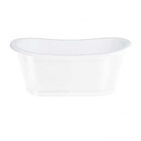 Clearwater Balthazar freestanding double ended bath in matt white, 1675mm length by 761mm wide