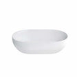 Clearwater Formoso matt white sit-on countertop basin 550mm wide in durable Clear Stone material
