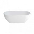 Clearwater Clear Stone Formoso Grande freestanding bath in matt white with 1690mm length and 800mm width, double-ended and scratch-resistant finish