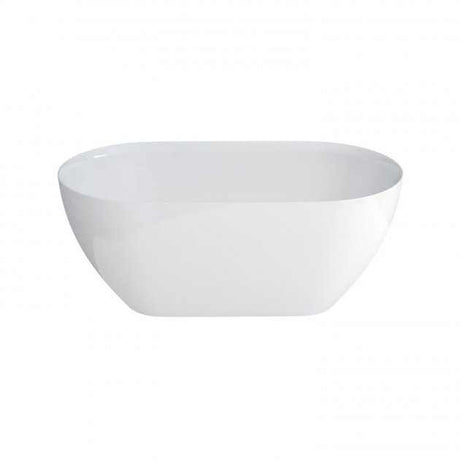 Clearwater Gloss White Formoso Grande Clear Stone freestanding bath with smooth sides and gloss finish