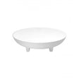 Clearwater Natural Stone white oval freestanding bath with hand-polished finish and integrated overflow.