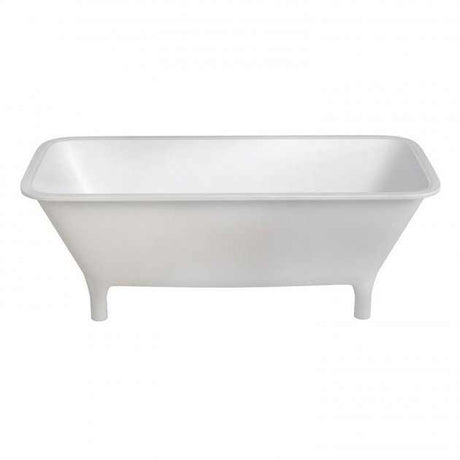 Clearwater Natural Stone white classical freestanding bath with elegant legs, 1700mm by 750mm