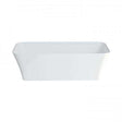 Clearwater Clear Stone Palermo Petite freestanding white bath with tapered sides and glossy finish, 1524mm length x 750mm wide