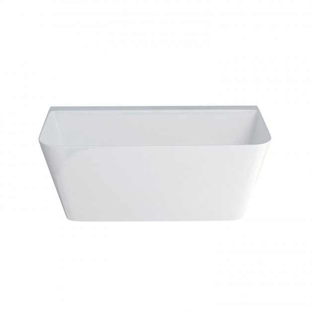 Clearwater Clear Stone Patinato Grande freestanding white bath with smooth stone and mineral construction, 1690mm by 800mm, modern rectangular design