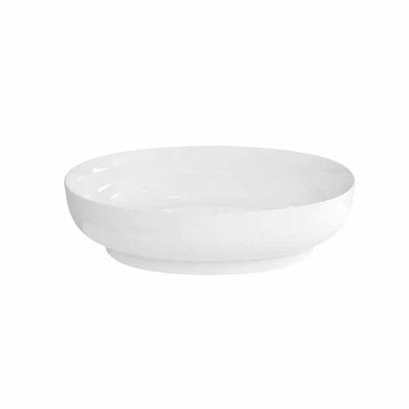 Clearwater 0 Tap Hole Gloss White Oval Sit-On Countertop Basin 550mm wide