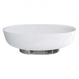Clearwater Clear Stone Puro freestanding white bathtub with smooth rounded design and durable construction