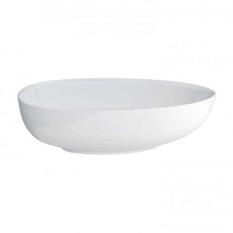 Clearwater Clear Stone teardrop-shaped freestanding white bath 1910mm length x 820mm wide