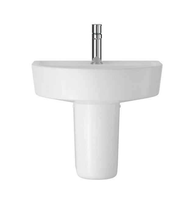 Hudson Reed Marlow 1 Tap Hole Comfort Basin and Semi Pedestal 520mm Wi