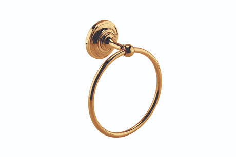 Launde Abbey Victrion Classic Rounded Towel Ring - Brushed Copper - TAP 'N' SHOWER
