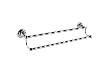 Launde Abbey Victrion Double Towel Rail - Chrome - TAP 'N' SHOWER