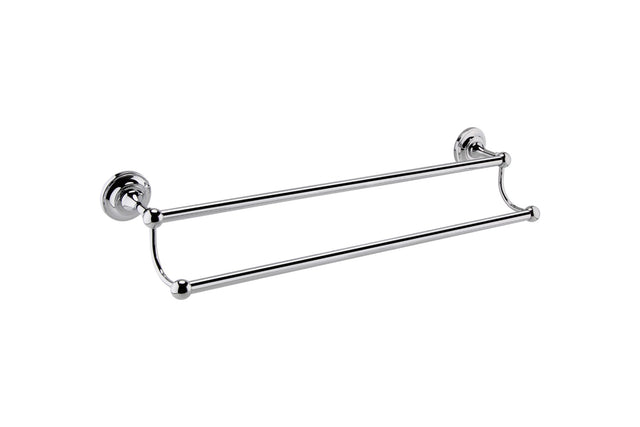 Launde Abbey Victrion Double Towel Rail - Chrome - TAP 'N' SHOWER