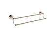 Launde Abbey Victrion Double Towel Rail - Nickel - TAP 'N' SHOWER
