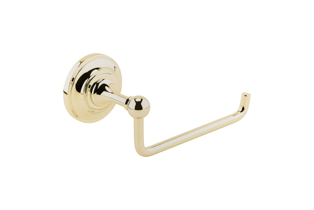 Launde Abbey Victrion Toilet Roll Holder - Brushed Gold