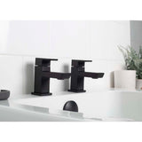 Bristan Cobalt Bath Pillar Taps - Black - COB 3/4 BLK