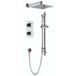 Bristan Cobalt Dual Concealed Fixed Head Mixer Shower with Shower Kit - Chrome - COBALT SHWR PK