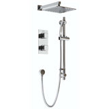 Bristan Cobalt Dual Concealed Fixed Head Mixer Shower with Shower Kit - Chrome - COBALT SHWR PK