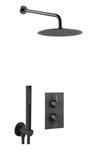JTP Vos Shower Combination 2 Outlet - Matt Black - COM074 - TAP 'N' SHOWER