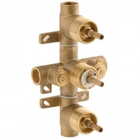 Vado Concealed Part thermostatic valve with two outlets and bleed valve for shower installation