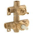Vado concealed part for two outlet thermostatic shower valve with bleed valve, brass construction