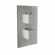 Scudo Twin Square Handle 1 Outlet Concealed Shower Valve - Chrome - CONCEALED001