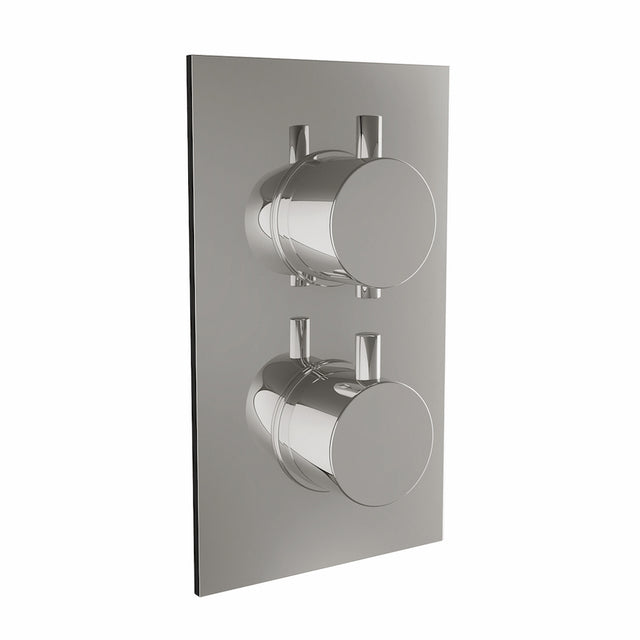 Scudo Twin Round Handle 2 Outlet Concealed Shower Valve - CONCEALED006