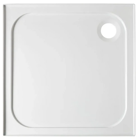 Coram Stone Resin Shower Tray 760mm x 760mm - White - YA764WHI