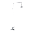 Nuie Edwardian Chrome Traditional Twin Thermostatic Shower Valve & Rigid Riser - CP148
