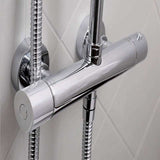 Bristan Carre FastFit Bar Mixer Shower with Fixed Head Shower Kit - Chrome - CR SHXDIVFF C