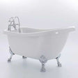 Royce Morgan Crystal 1680 luxury white freestanding clawfoot bathtub with chrome fixtures