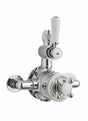 Launde Abbey Victrion Single Outlet Twin Thermostatic Exposed Valve - Chrome - TAP 'N' SHOWER